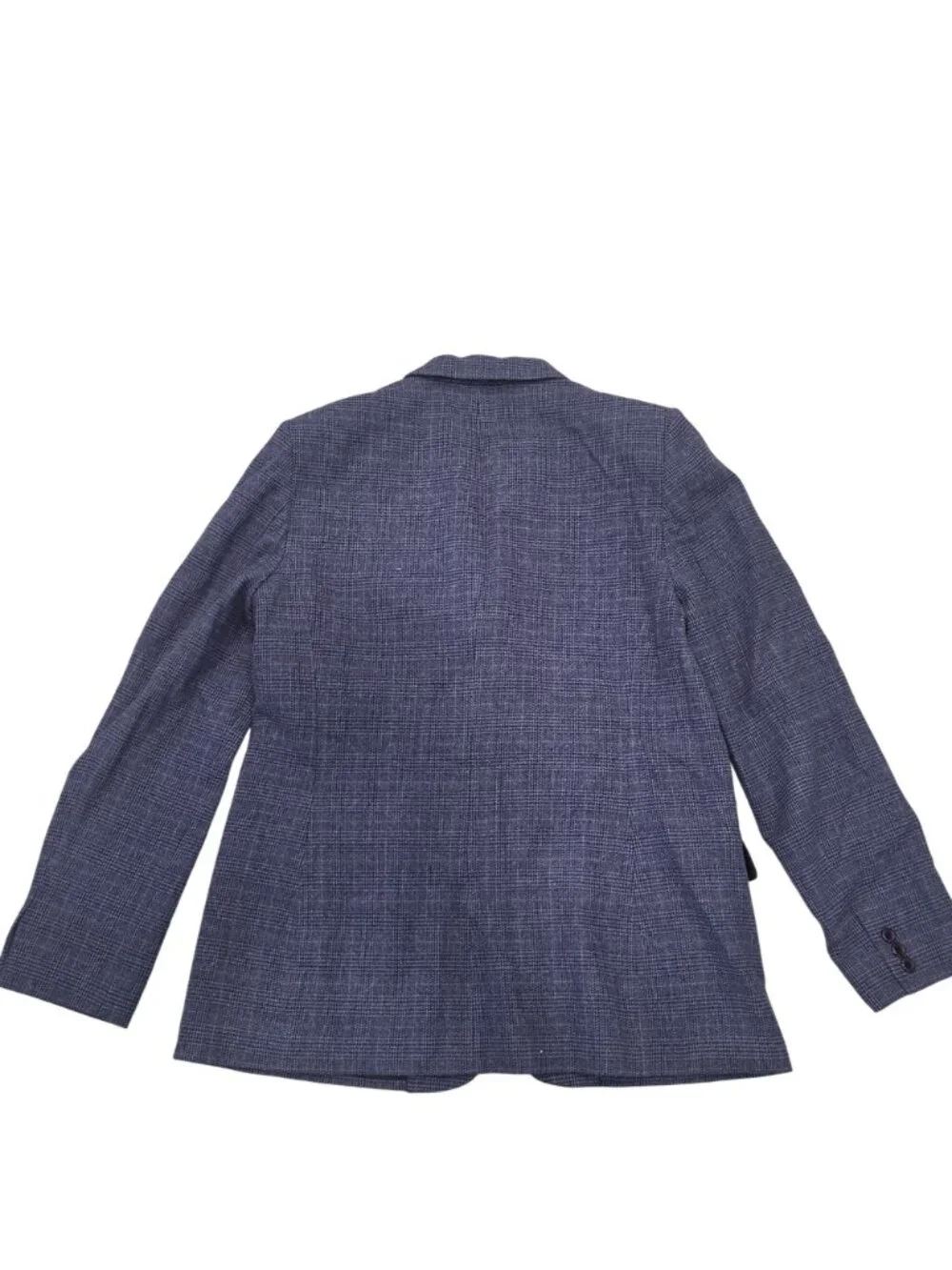 Pendleton Womens Tall Blue Plaid Virgin Wool Blazer Jacket Size 10